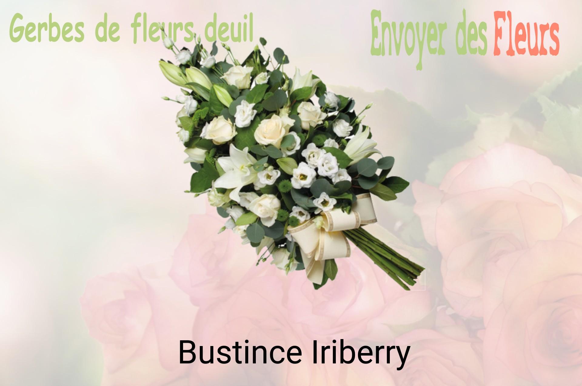 Gerbe de fleurs de deuil livrée à Bustince-Iriberry